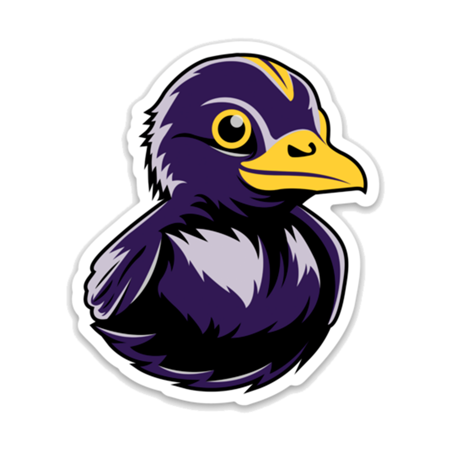 BMORE DUCKS! Football Fan Purple rubber "duck/ raven" sticker