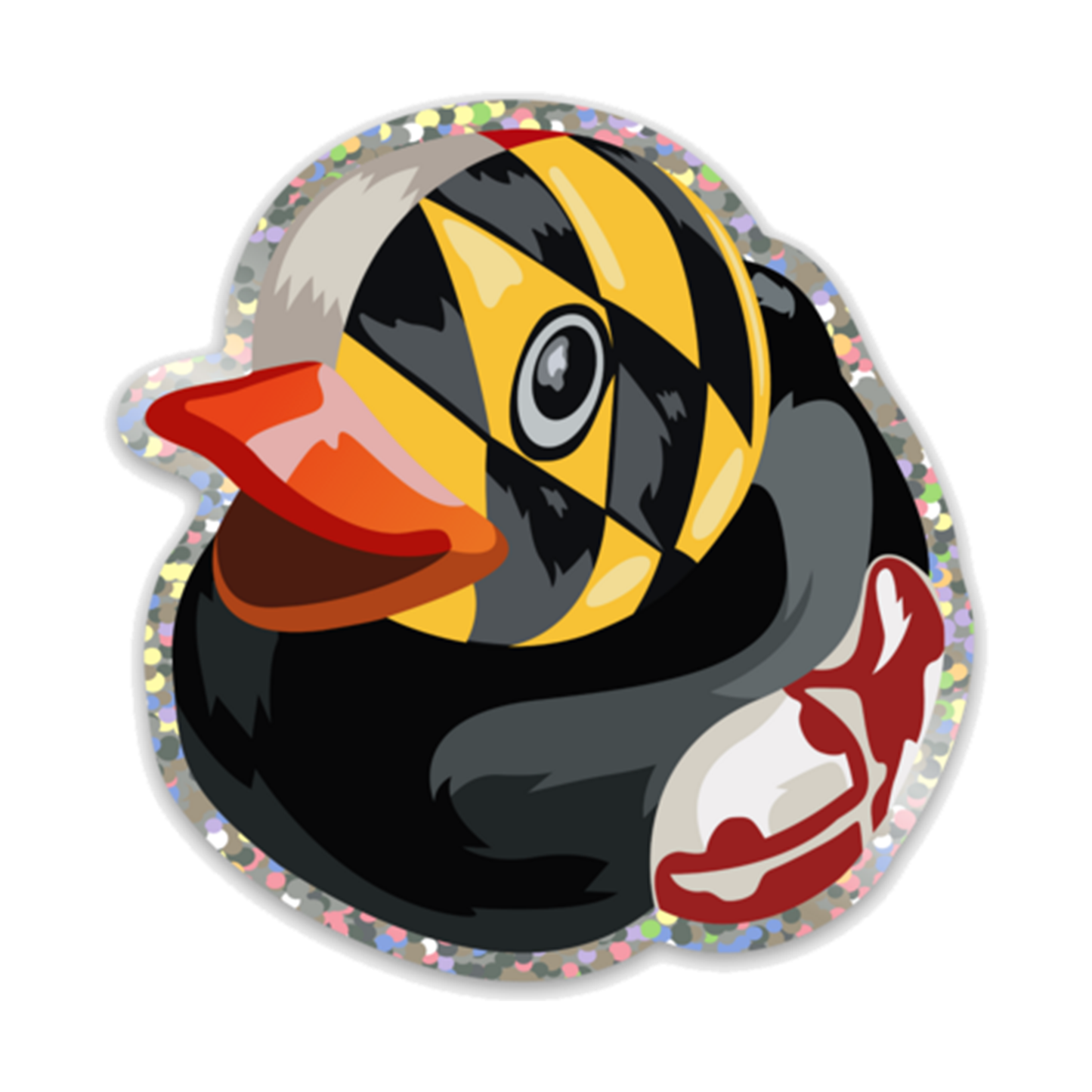 BMORE DUCKS! Maryland Duck 3" Glitter sticker
