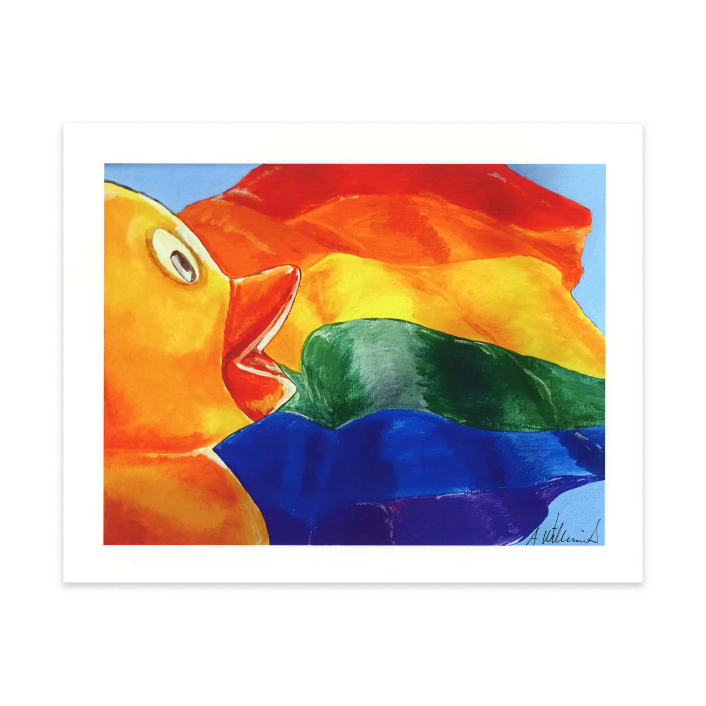 The Painted Pride Duck Print 8x6 on 10x8 paper
