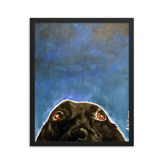 The Black Lab Framed Print