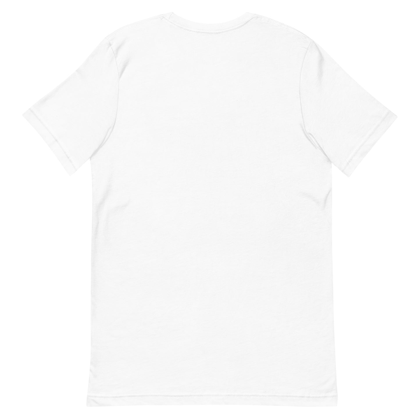 A Picture of the back of a white t-shirt with no image